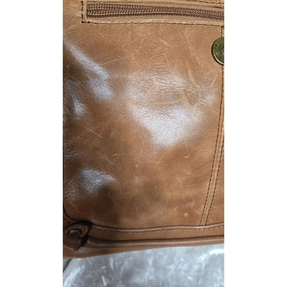 The Sak Tan Ventura Embossed Floral Tooled Leather Backpack 13x15x5